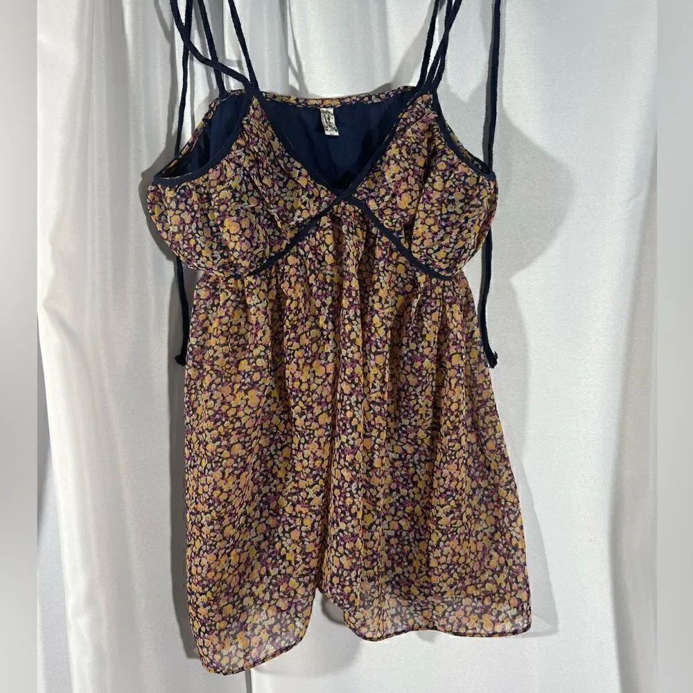 FreeβPeopleβIntimatelyβBlueβFloralβSwingβCamisoleβBabydollβTankβTopβMedium